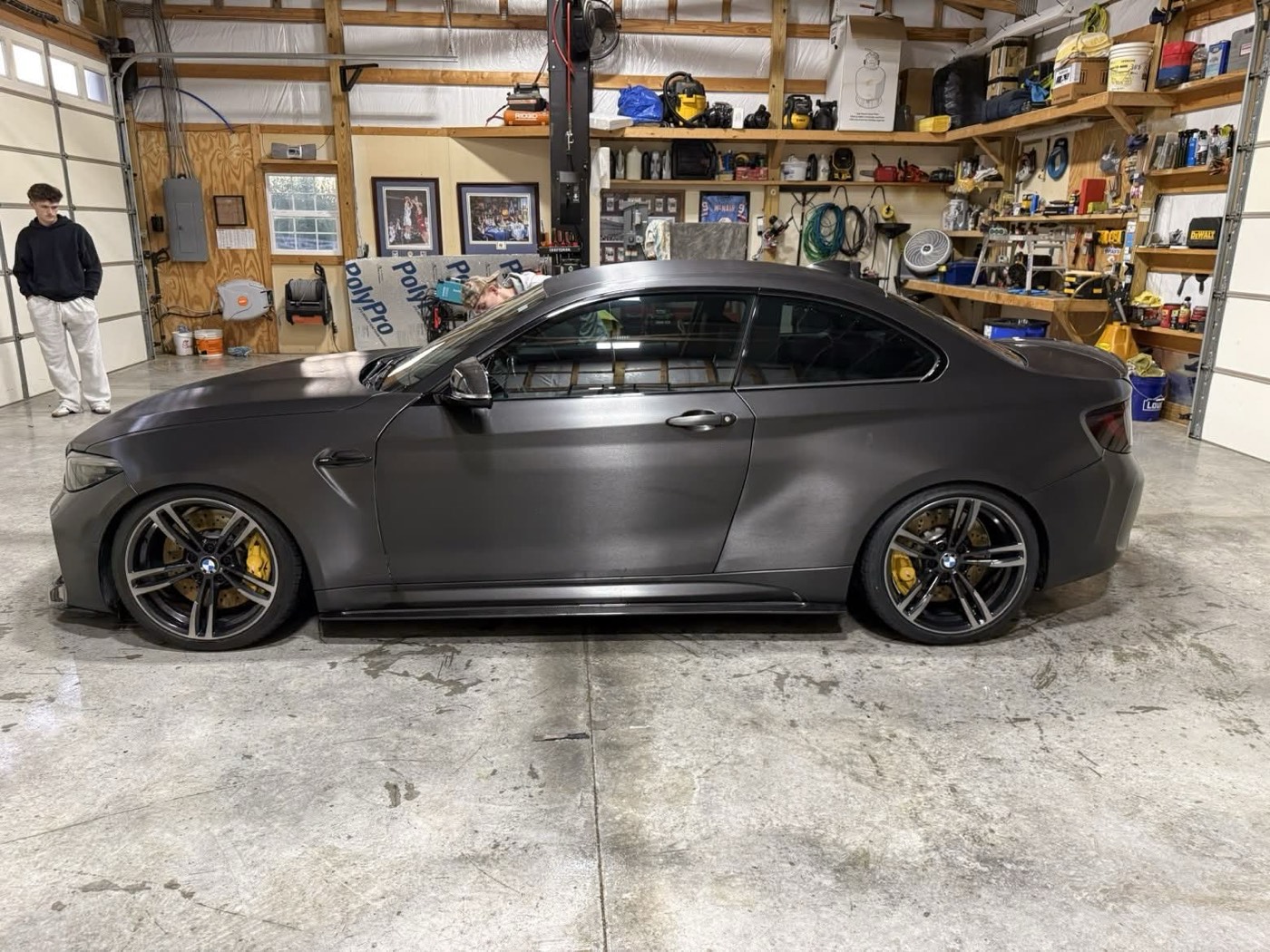 Grey BMW M2 with a deep glossy finish after a full exterior detail by JDM Detailing in the Nashville area